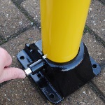 Locking a Fold Down Parking Post