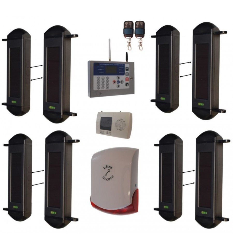 Comprehensive Wireless Perimeter AlarmKP GSM DiallerWireless Siren