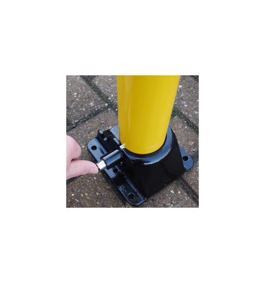 76 mm Static and Fold Down Yellow Parking Posts Chain Kit.