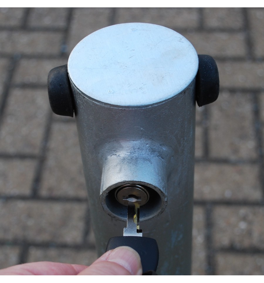 660G Galvanised Fold Down Parking Post Bolt Down Version