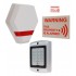 Compact Solar Powered Dummy Alarm Siren with Window Sticker, External Sign & Dummy Alarm Keypad.