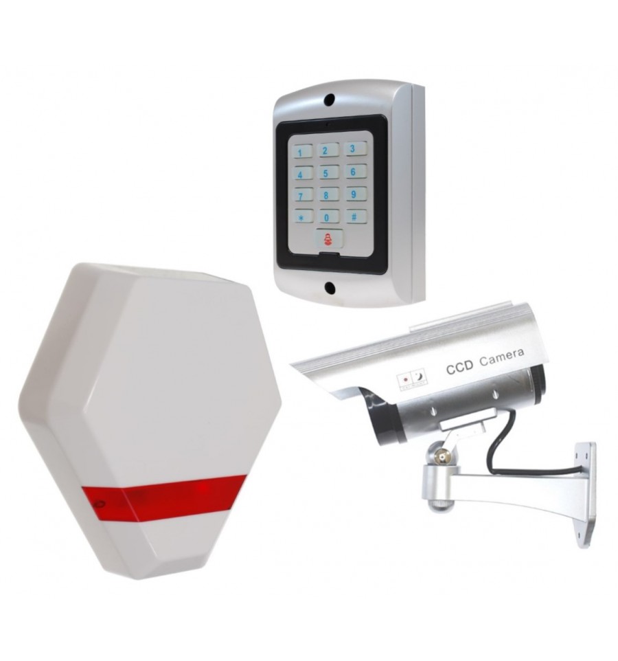Compact Solar Dummy Alarm SirenSolar Dummy CCTV CameraDummy Keypad