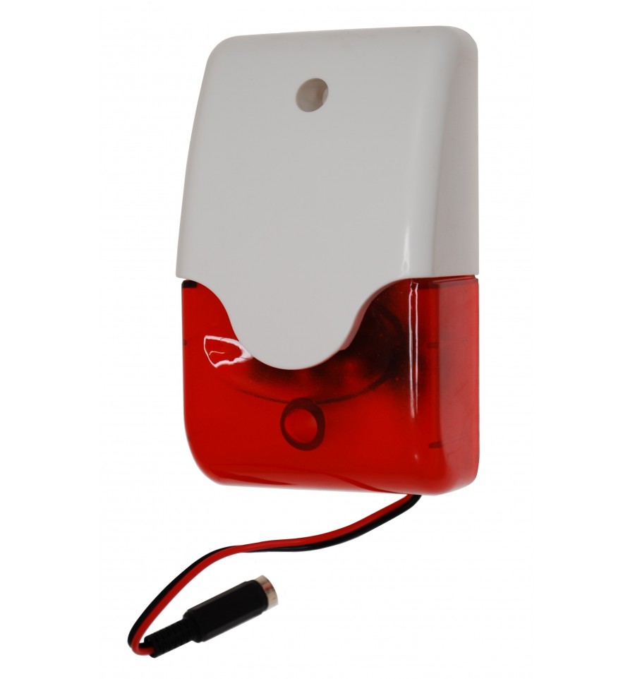 Secrui Mini Wired Strobe Siren Alarm Home Security Plug in Flashing 12V 110dB UK 