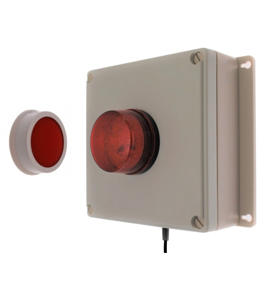 100 metre Wireless Panic Alarm with Buzzer & Flashing LED Strobe.