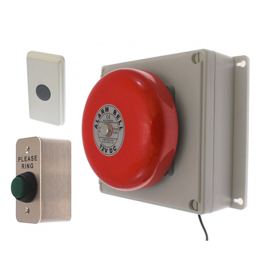 Long Range 800 metre Wireless Warehouse Bell Kit