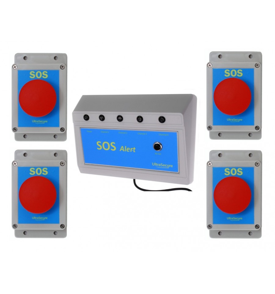 4 x channel SOS 800 metre Panic Alarm System