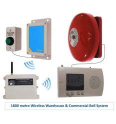 Extra Long Range (1800 metre) Warehouse Wireless 'S' Bell System