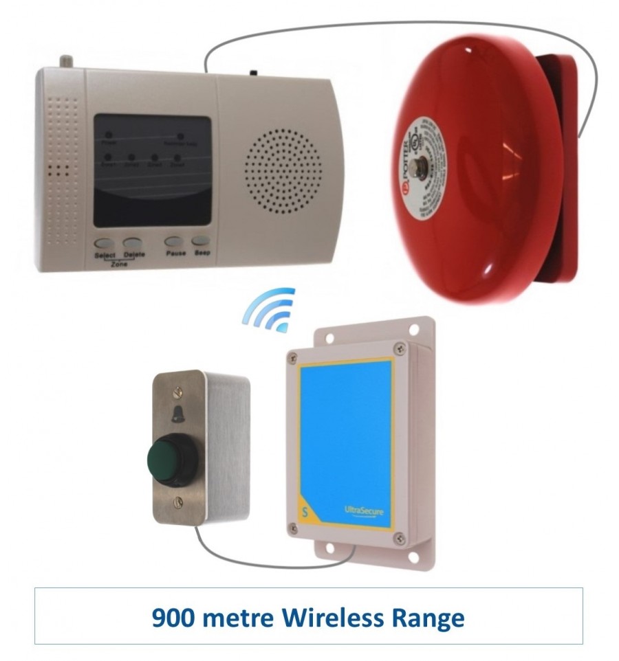 Long Range 900 metre Wireless Warehouse S Bell System Universal Push