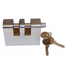 Double Slotted Armoured Steel Shackle Lock 