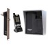 Wireless Door Intercom (UltraCom2) Black with Silver Hood & Electronic Door Lock