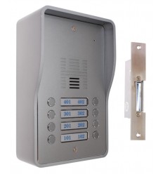 8 x Apartment 3G GSM Audio Intercom with Electric Door Latch (fail secure model)