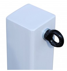 White 100P Removable Security Post & 1 x R/H Chain Eyelet