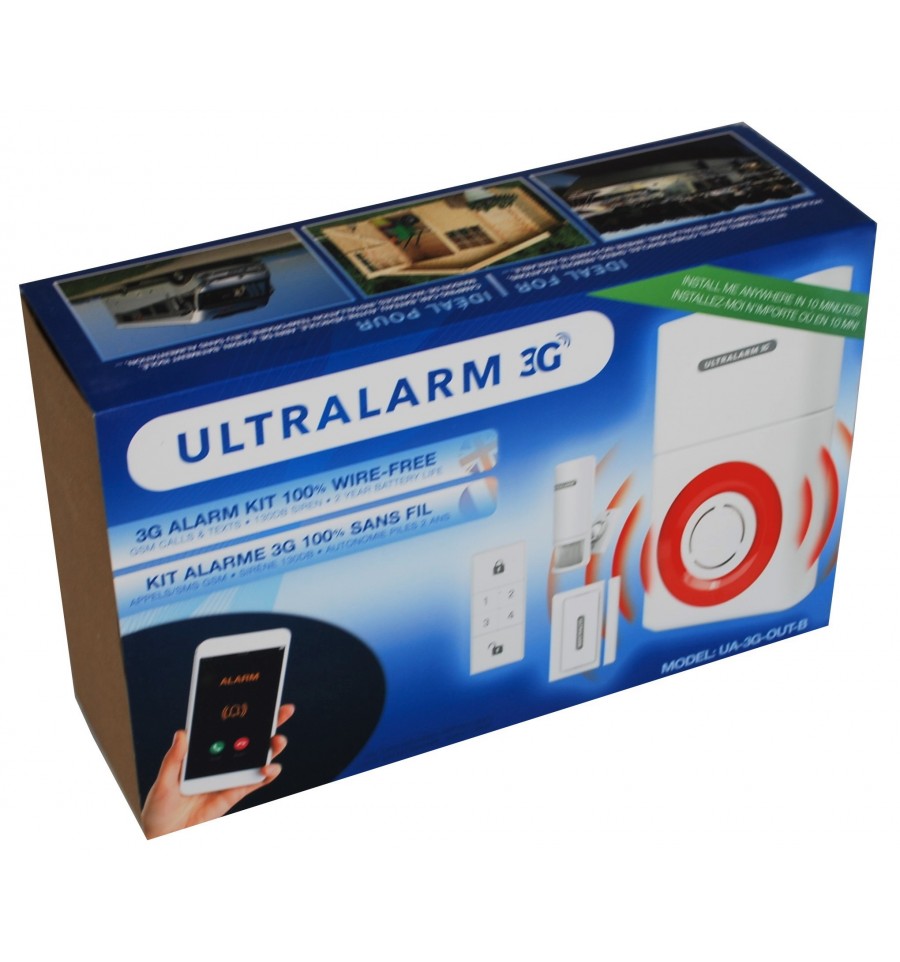 3G GSM Ultralarm Wireless Battery Burglar PIR Alarm Kit