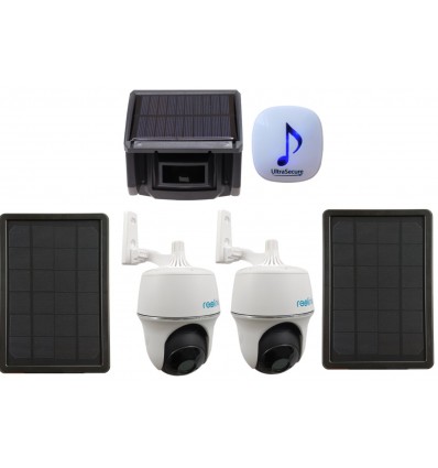 DA600 Wireless Garden & Driveway Alarm with 2 x Solar P + T Wifi Camera