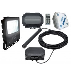 Flood Light with a Metal Detecting Driveway Alarm & Outdoor & Indoor Receiver