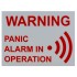 'Panic Alarm in Operation' Window Sticker