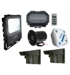 Wireless Outdoor Security Floodlight & Siren Wireless Driveway Alarm