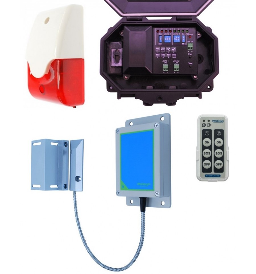 Strobe Gate Long range Wireless Magnetic Gate Bell Alarm with Siren & Strobe