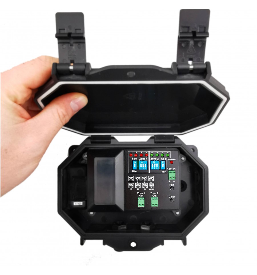 Wireless Silent Gate Door Left Open Alert with Security Floodlight