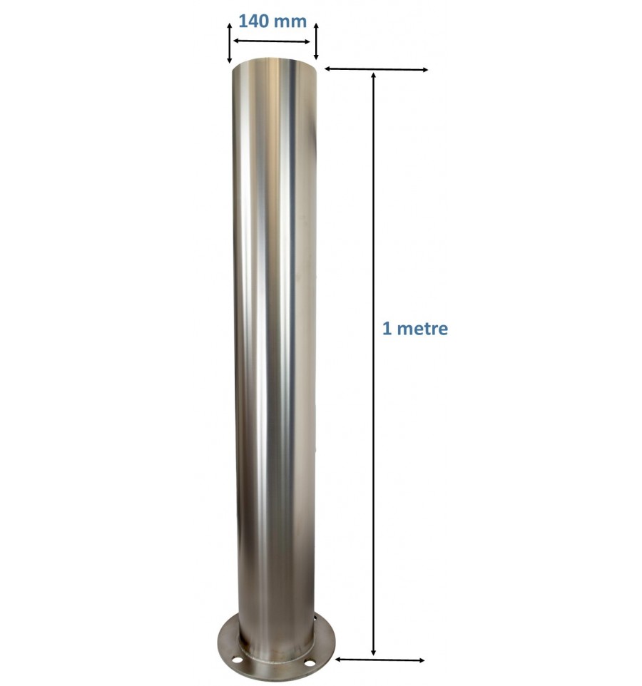 Large Stainless Steel Bolt Down Bollard Ultra Secure Direct
