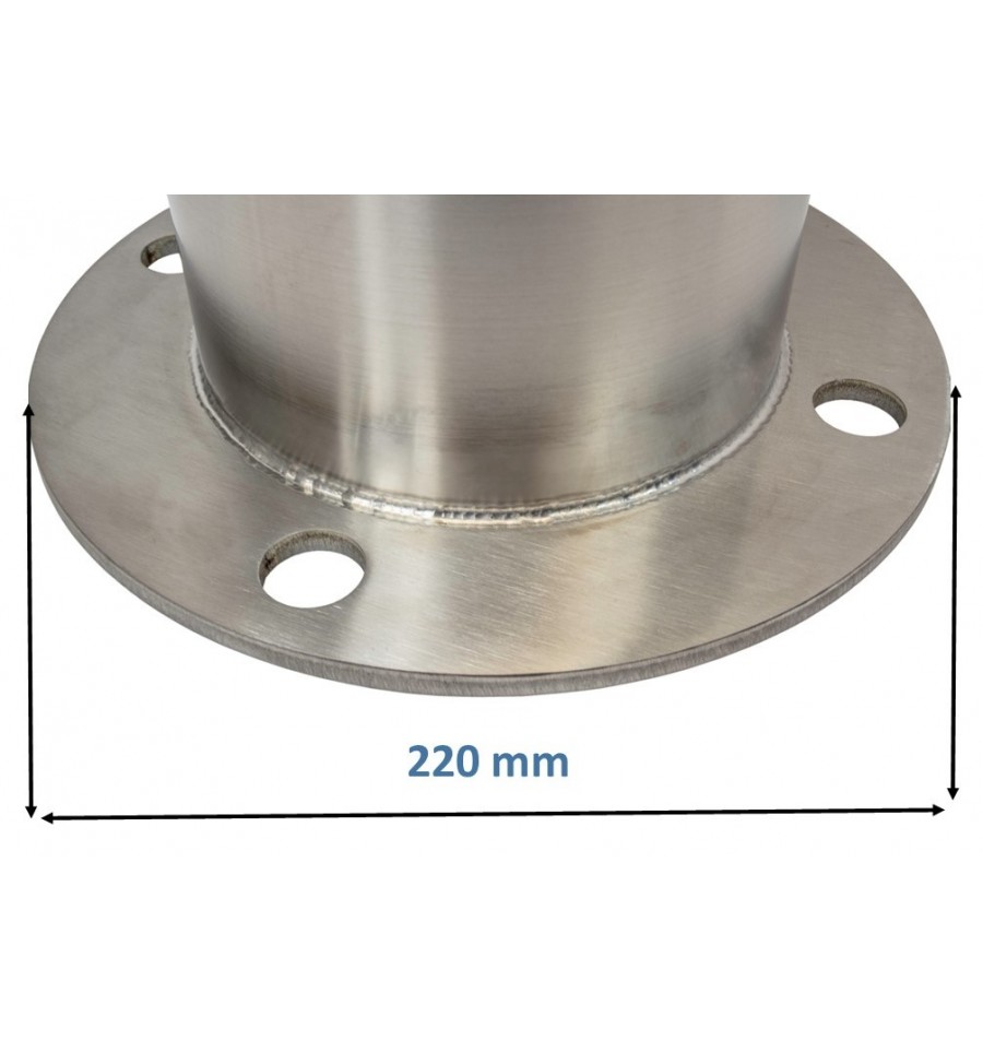 Large Stainless Steel Bolt Down Bollard Ultra Secure Direct