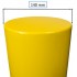 Large Steel Spigot Designed Yellow Bollard (1.3 metre x 140 mm).