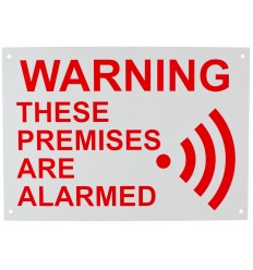 Warning This shed is alarmed Sign 100x150mm Sticker Vinyl Waterproof V1157 