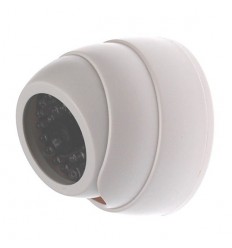 IR Dome Styled Dummy CCTV Camera White (DC16W IR)