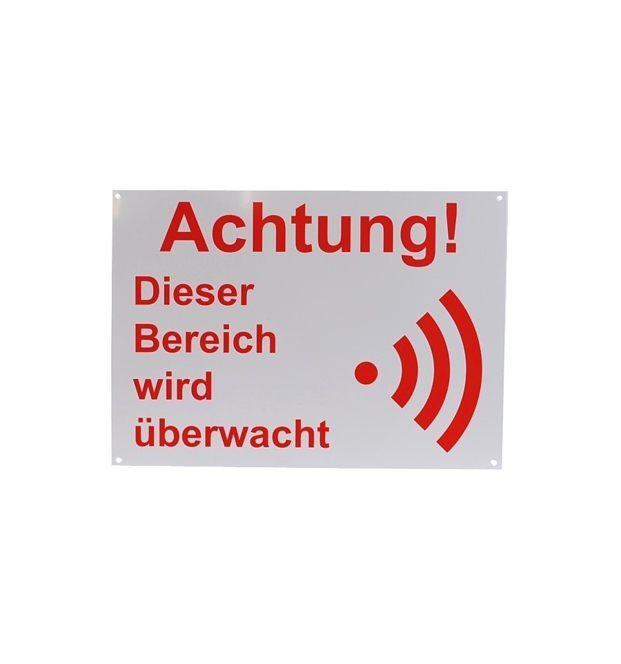 A4 External German Language Alarm Warning Sign