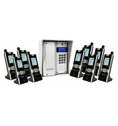 UltraCOM3 - Nine Apartment Wireless Intercom - Battery or DC - Silver Caller Station & Silver Hood