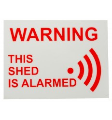 'This Shed is Alarmed' Window Sticker