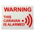 Caravan Warning Window Sticker 