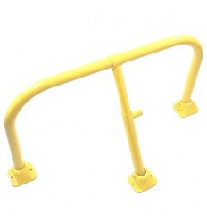 Slight Second Yellow Fold Down Hoop Barrier & Integral Lock