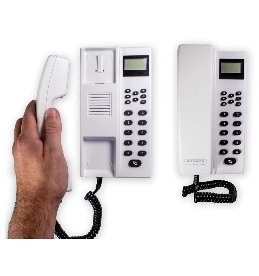3 Multi-User White Indoor Wireless Intercom with Hands Free Option