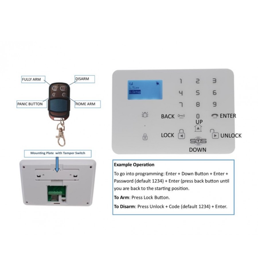 KP9 4G GSM Alarm PanelAutoDiallerPower & Temperature Monitor