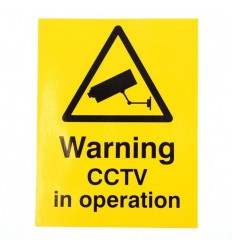 English CCTV Warning Window Sticker