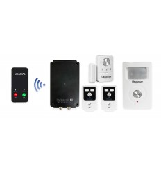 4G UltraDIAL Battery Alarm with a Wireless BT PIR & Vibration Door Window Contact