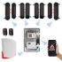 4G Long Range Wireless Perimeter Alarm Kit with 4 sets of 1B Solar Beams & Loud Wireless Siren
