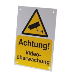 German A5 External CCTV Warning Sign