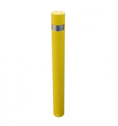 Fixed Yellow Steel 120FY Post & Reflective Stainless Steel  Insert