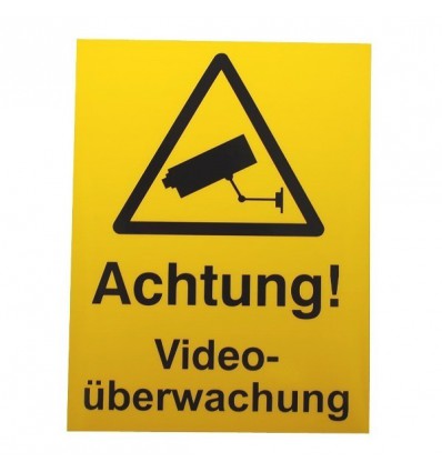German CCTV Warning Window Sticker