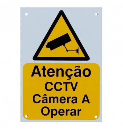 Portuguese A5 External CCTV Warning Sign