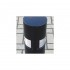 Stainless Steel Reflective Strip, for the Static Black Steel Bollard (side view).