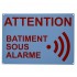 French A4 External Alarm Warning Sign