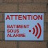 French A4 External Alarm Warning Sign