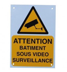 French A5 External CCTV Warning Sign