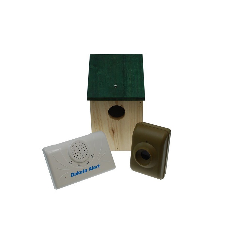 PIR & Unique Protective Wooden Bird-box for the Dakota DCMA Driveway Alarm 