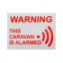Caravan Warning Window Sticker 