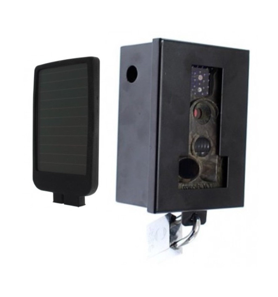 Battery CCTV Camera with Protective Steel Cage|Solar Charger|