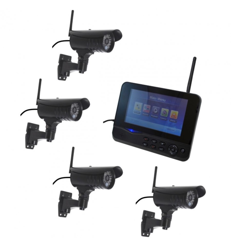 300 metre Wireless CCTV System4 x External Cameras